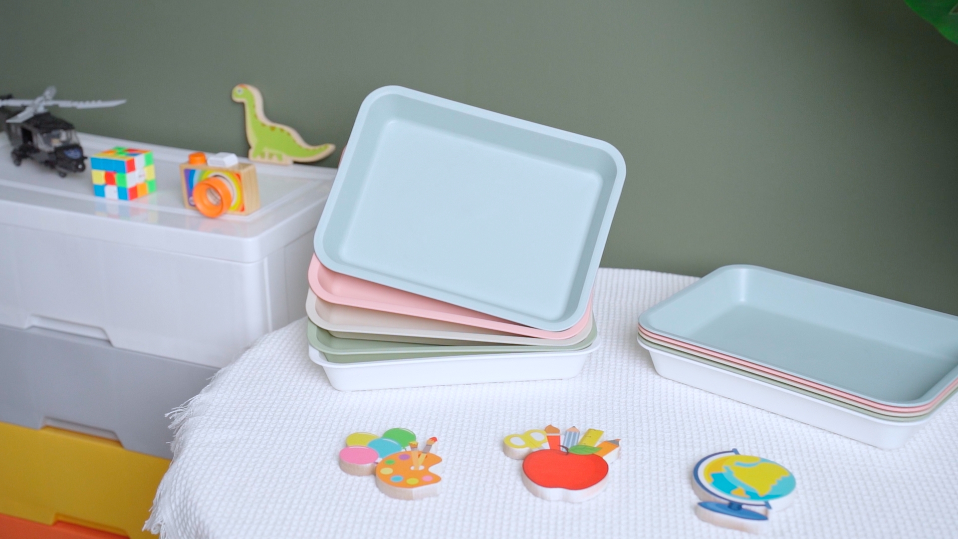 Amazon.com: Mifoci 15 Pcs Activity Plastic Art Trays Morandi Color